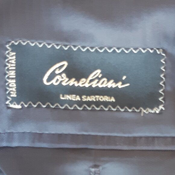 Corneliani Bespoke 40R Charcoal Men's Wool Sport Jacket Super 120s - Picture 16 of 16